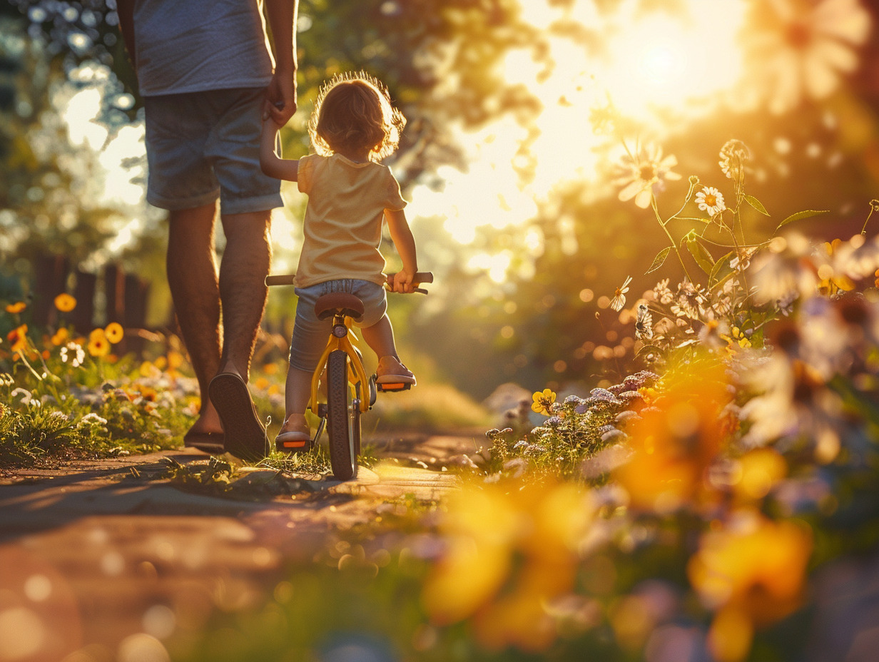 enfants vélo sans pédale