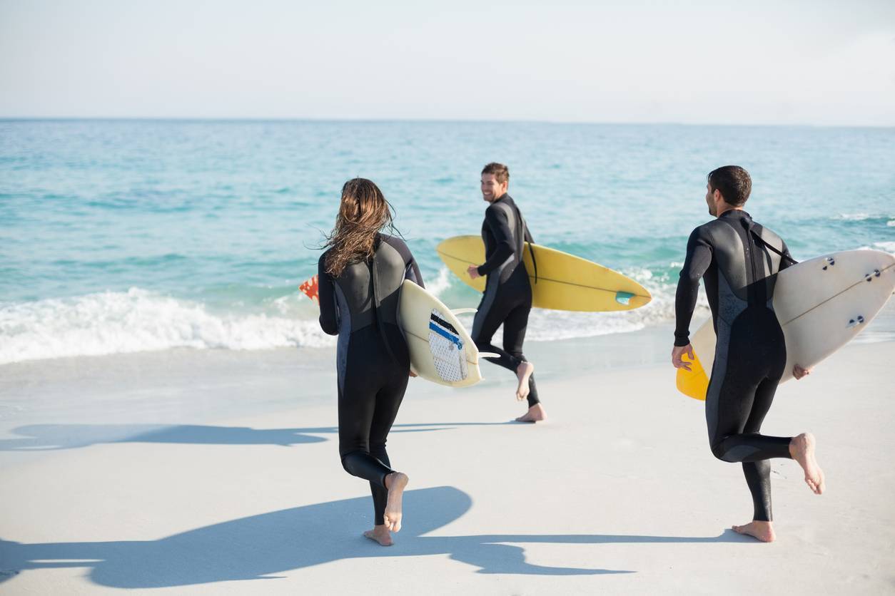 échauffement surf apprenti surfeur