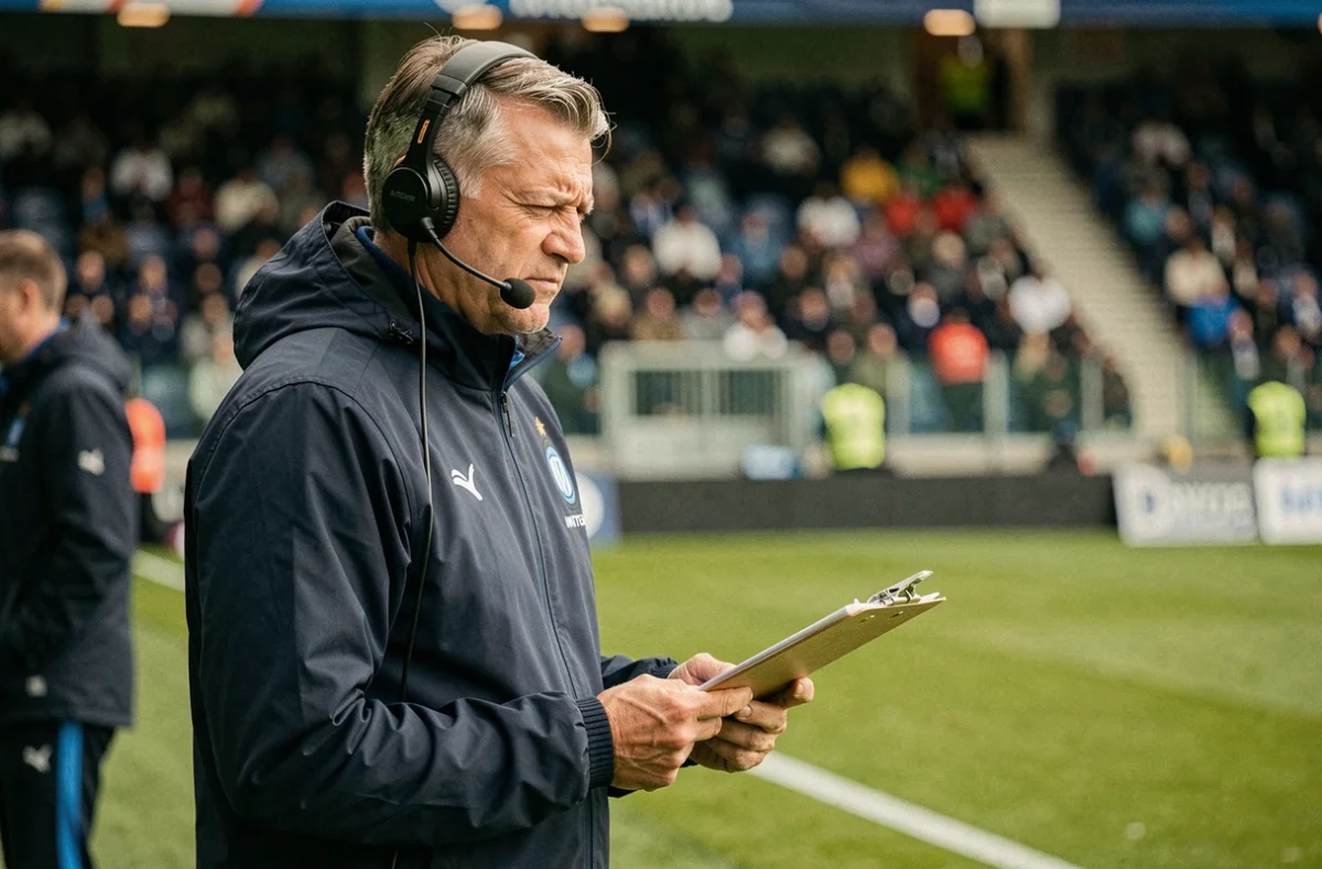 Entraîneur tactique de l'Inter Milan sur la touche analysant le match en Ligue des Champions