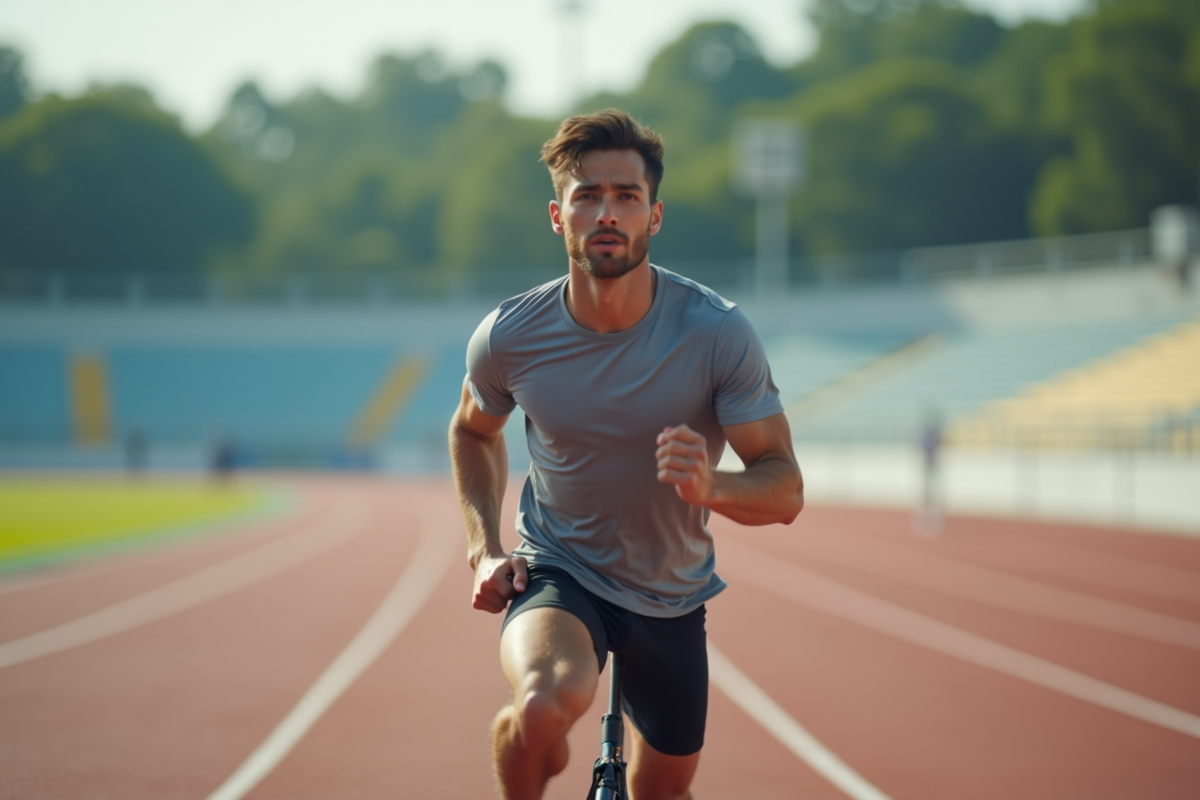 Homme en mouvement lors d