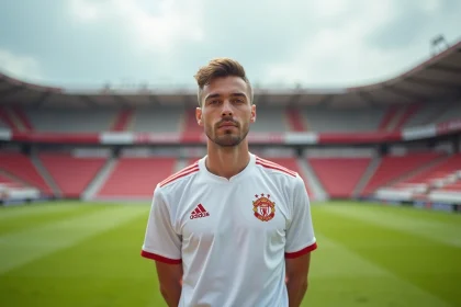 Joueur de football professionnel en tenue d'entraînement sur le terrain du PSG, illustrant les salaires élevés des stars du club parisien en 2026